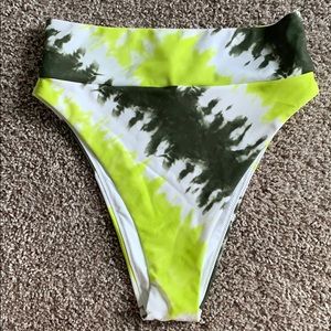 Aerie high leg waist tie dye swim bikini bottom S